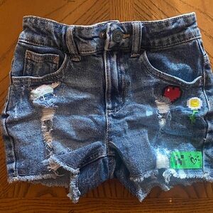 Stylish Kids Denim Shorts with Fun Patches